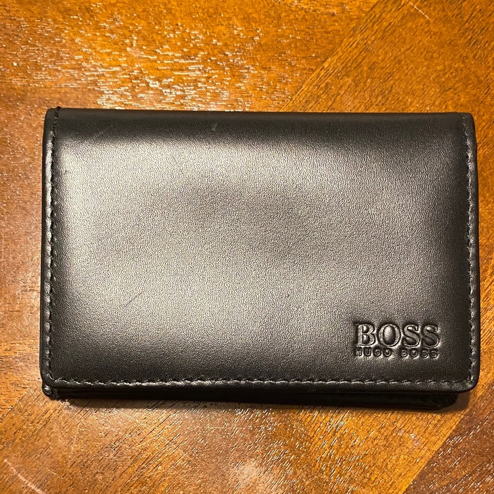 Boss Black Leather Card Wallet
